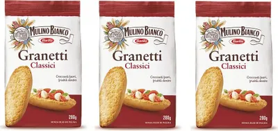 Produktbild von 3x Mulino bianco Granetti Knusper Brot für Bruschetta Croutons 290g aus italien