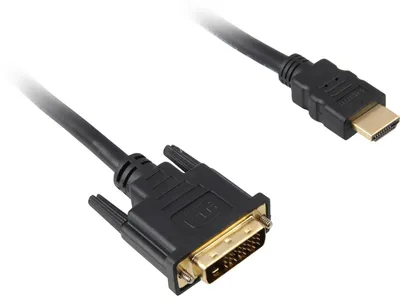 Produktbild von Adapterkabel HDMI > DVI-D (24+1) (schwarz, 1 Meter)