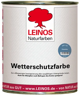 Produktbild von LEINOS Wetterschutzfarbe Friesenblau 0,75 l für Holz außen, UV-beständig