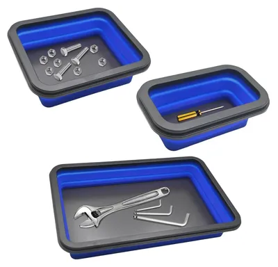 Immagine prodotto di Set di 3 contenitori magnetici per l'organizzazione degli utensili in officina
