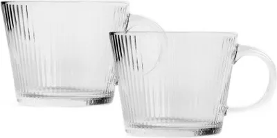 Obrázek produktu pro HOMLA GLASSIC pruhovaný skleněný pohár 2 ks. 0,42 l