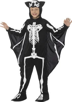 Produktbild von Fledermaus Skelett Karneval Faschingskostüm Kinder Kindergröße: 134-140