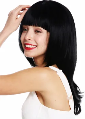 Produktbild von WIG ME UP Perücke Longbob schulterlang glatt Pony Schwarz VK-49-1