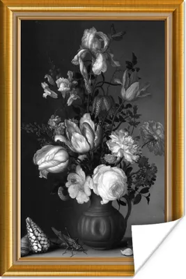 Produktbild von MuchoWow® Poster Alte Meister - Kunst - Liste - Gold 40x60 cm - Plakate für die Wand - Poster Babyzimmer