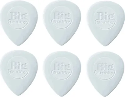 Produktbild von 6x Dunlop Nylon Big Stubby Plektren - 1,00 mm - hellgrau