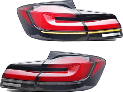 Produktbild von LED-Rücklichter, dynamischer sequenzieller Blinker, 35W Leistung, 12V Spannung, Kompatibilität: Premium Limousine 5er-Serie F10 M5, Gewicht: 4,75 kg