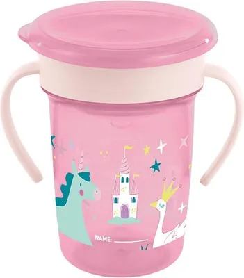 Obrázok produktu pre Miniland Náučný pohárik so silikónovým náustkom Jednorožec - 260ml