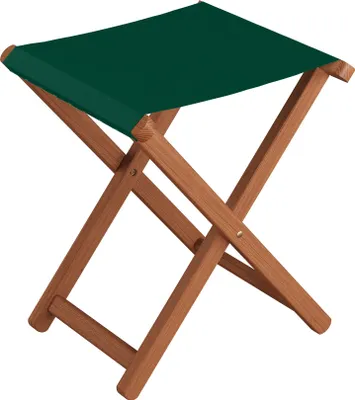 Produktbild von Klappbarer Gartenhocker X-Stuhl dunkel mit grünem Stoff V-10-216-04
