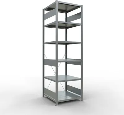 Produktbild von Schulte Fachbodenregal MULTIplus250 Stecksystem | Grundregal | HxBxT 250x75x80cm | 6 Ebenen | Fachlast 250kg | Verzinkt