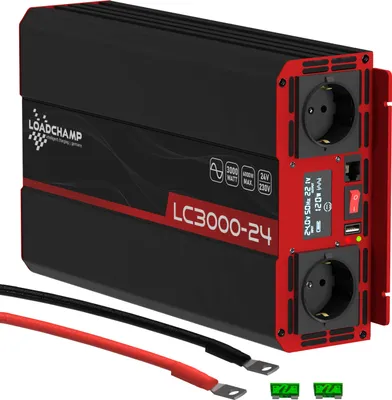 Produktbild von Loadchamp Wechselrichter 24V 3000W max 6000W Spannungswandler reiner Sinus Inverter