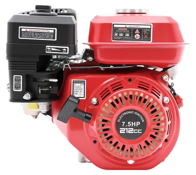 Produktbild von Benzinmotor - Tragbarer 4-Takt-Motor - 4000 W - 4 Zylinder - 212 cm³ - Niedriger Kraftstoffverbrauch - Geräuscharm - Rot