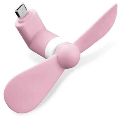 Produktbild von CELLONIC USB C Ventilator für Handy Smartphone Tablet: Handyventilator mit USB-C Anschluss Stecker - Android Miniventilator USB Gadget - Mini Fan Lüfter, Reiseventilator, leise tragbar klein rosa