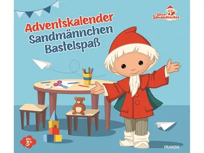 Produktbild von Franzis: Adventskalender Bastelspass mit dem Sandmännchen 67360-2 (VE 8)