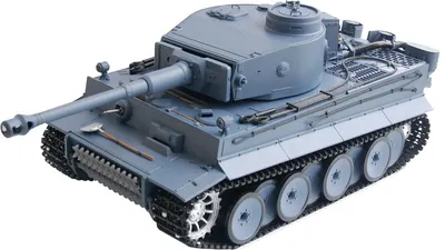 Obrázek produktu pro RC Tank "German Tiger I" Heng Long 1:16 šedý, kouřový a zvukový a 2,4Ghz - V7.0
