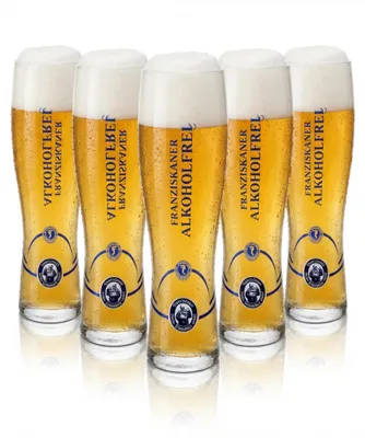 Produktbild von 6x Franziskaner Weißbier Glas 0,5l Hefe Weizen Gläser Alkoholfrei Geeicht Gastro