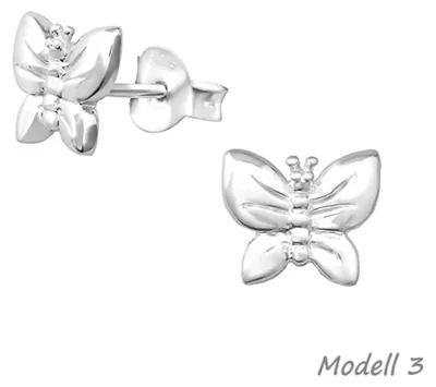 Produktbild von Schmetterling Ohrstecker: 925 Silber Ohrringe für Damen und Mädchen Modell 3