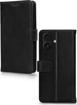 Image de Étui Mobilize Premium Gelly pour iPhone 17, étui à rabat et porte-monnaie - Noir
