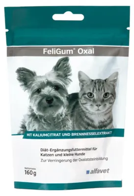 Produktbild von FeliGum Oxal 160g für Hunde und Katzen gegen Oxalatsteine mit Glukosamin