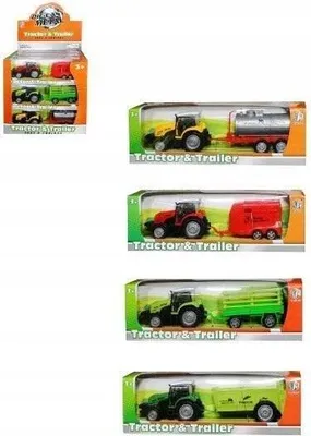 Image de Tracteur avec remorque, couleurs assorties Swede