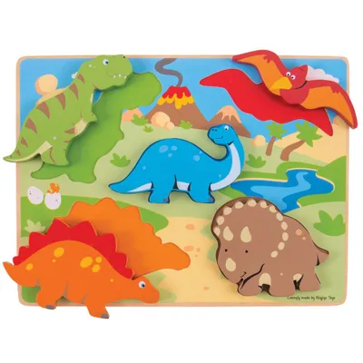 Produktbild von Bigjigs Toys Einlegepuzzle Dinosaurier