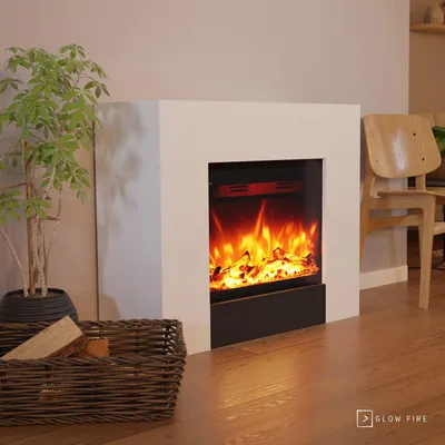Produktbild von Glow Fire Elektrokamin 'Metis' | LED Standkamin in weiß mit Heizung (1500 W) | HxBxT: 82x98x35 cm