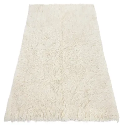 Imagen del producto de Flokati de lana - Cubrecamas, Tartán blanco 250x350 cm