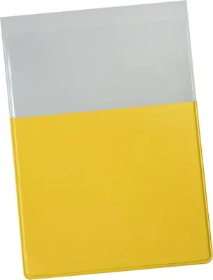 Produktbild von Führerschein-Stecketui, aus PVC-Folie, kundenindividueller Druck möglich, 85 x 118mm, Mindestbestellmenge bedruckt 300 Stück / unbedruckt 100 Stück, Bedruckung ohne Druck, Gelb, Verpackungseinheit: 100 STK