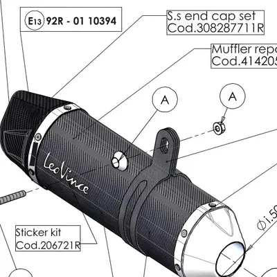 Immagine prodotto di Staffa di scarico LeoVince ricambio viti staffa set per Suzuki GSX-S 750