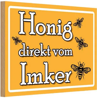 Produktbild von vianmo Holzschild 12x18 cm direkt vom Imker Dekoration