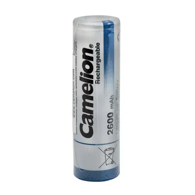 Image de Camelion Batterie Lithium-Ion 3.7V 2600mAh ICR18650F-26 Flattop
