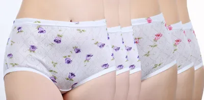 Produktbild von Toker Collection® Taillenslip Damen Jaquardslip bunt 6er Pack, Gr. 52/54