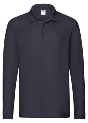 Image de Fruit of the Loom - Polo « Premium » pour homme à manches longues LT1617 (M) (bleu marine)