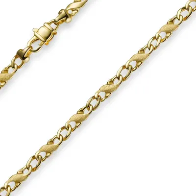 Produktbild von 3,5mm Rockwell Armband Armkette 585 Gold Gelbgold 21cm mattiert Goldarmband