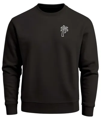 Produktbild von Herren Sweatshirt mit Logoprint Palme Regular Fit Neverless®, KI-generiertes Bild