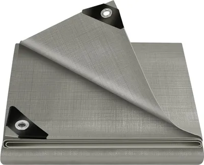 Immagine prodotto di Telone WOLTU impermeabile, 280 g/m² Telone protettivo in PE con occhielli, stabile ai raggi UV: Grigio 3x4 m Colore: Grigio Dimensioni: 3x4 m