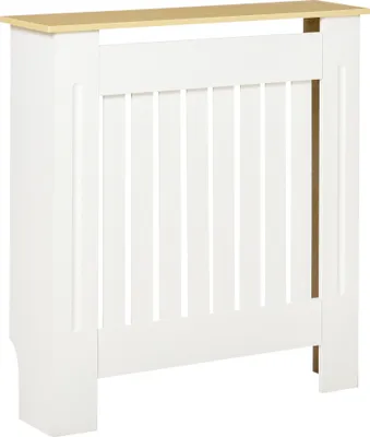 Obrázok produktu pre HOMCOM Kryt radiátora Kryt radiátora Odnímateľný MDF biely+dub 78 x 19 x 83 cm