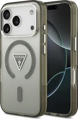 Produktbild von Guess - IML Gradient Triangle Logo MagSafe (GUHMP17LHGTMLCGA) - iPhone 17 Pro - Khaki