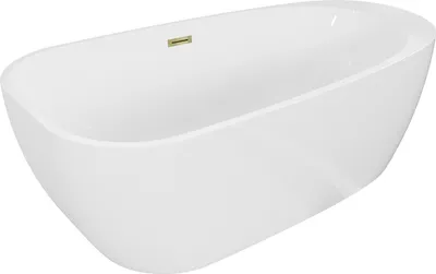 Obrázok produktu pre Mexen Giada voľne stojaca vaňa 170 x 90 cm, lesklá biela, zlatý prepad - 52741709000-50