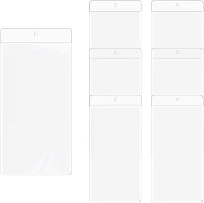 Produktbild von PolkaHome® 90 Adressanhänger-Hüllen Transparent 50x110 mm – Kofferanhänger, Kleidungsetiketten, Schutz für Adressetiketten