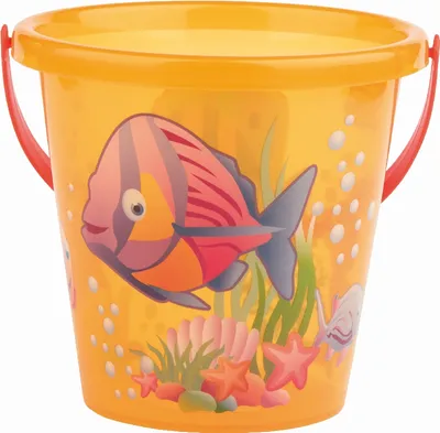 Obrázek produktu pro Průhledný kbelík na ryby Androni - průměr 17 cm oranžový