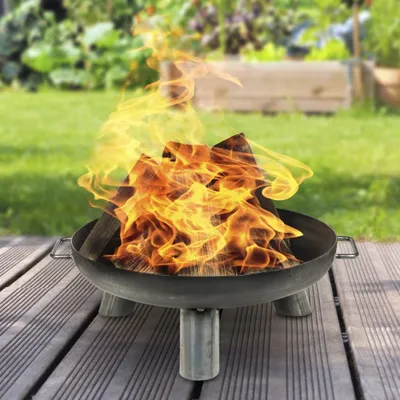Produktbild von HI Feuerschale Rondo Tragbar 59x36 cm Grau