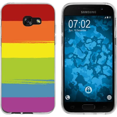 Produktbild von PhoneNatic Case kompatibel mit Samsung Galaxy A7 (2017) Silikon-Hülle pride Regenbogen M6