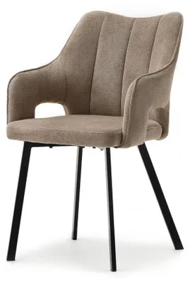 Produktbild von DILANY Polsterstuhl für Esszimmer - beige/schwarz
