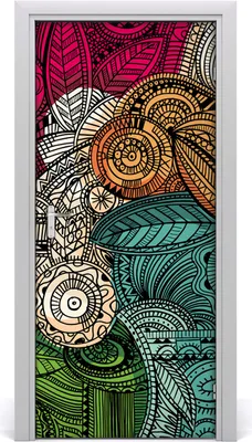 Produktbild von Tulup Türaufkleber 95x205 cm Dekorative Aufkleber Selbstklebend Wasserdichte Tapete Abnehmbar Schlafzimmer Wohnzimmer Wohnkultur - abstrakt Feder