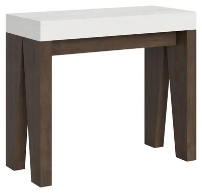 Immagine prodotto di Consolle Allungabile 90-300x40x77 cm in Nobilitato Bianco e Noce