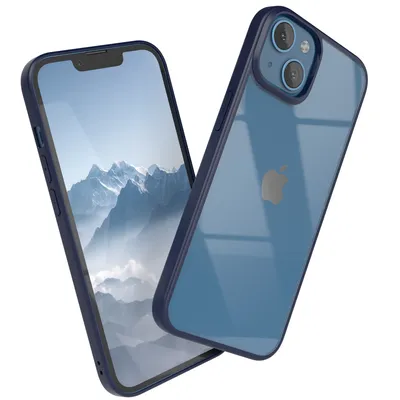 Produktbild von EAZY CASE Clear Hybrid Bumper Hülle für Apple iPhone 13, Handyhülle stoßfest mit Kameraschutz, Handycase dünn in Blau