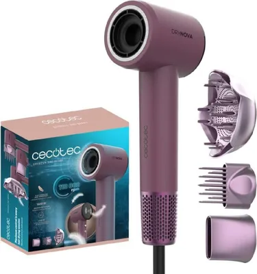 Image de Cecotec sèche-cheveux compact et léger DryNova 3in1 Berry. 1600W, 110000RPM, moteur sans brosse
