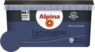 Produktbild von Alpina Wandfarbe Farbrezepte Blaue Stunde 1 l