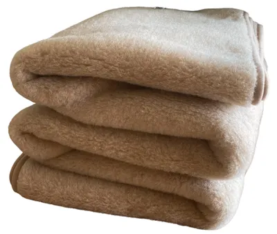 Produktbild von Poszyte Camel Cappuccino Wolldecke aus Kamelwolle 140x200