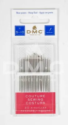 Immagine prodotto di Ago per cucire DMC con punta affilata, 6 pezzi, misure 5-10